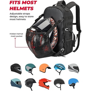 Mochila para Casco de Venta Caliente con Marco de Malla Desmontable y Cierre de Cremallera, para Ciclismo y Motociclismo al Aire Libre, de Doble Hombro, Directo de Fábrica - Product Image 4