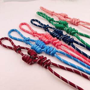 Wholesale Colors Nylon Braided Knot Rope Car Key Chains Bag Charms Rope Braided Lanyard Keychain Diy Rope Keychain Accessories