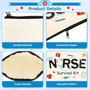 Wholesale <b>Nurse</b> Makeup Pouch Canvas Zipper Medical Nursing Student Travel Toiletry <b>Bag</b> <b>Nurse</b> Pattern Cosmetic <b>Bag</b> - Product Image 1