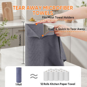 クリーニングクロスロールワイプシートディッシュウォッシュクロス使い捨てクリーニングウォッシュクロスタオルキッチンバスルーム用 - Product Image 4