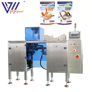Frozen seafood shrimp preformed bag packaging machine one working station biscuit nuts doypack packing machine