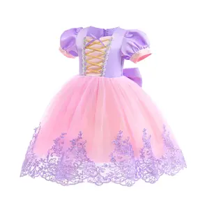 Kostum Halloween untuk Anak-anak Rapunzel Gaun Putri Kostum Anak-anak Bermain Peran