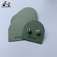 Tarjetas de presentación de joyería verdes para guardar y exhibir collares, pendientes, pulseras y horquillas para el cabello
