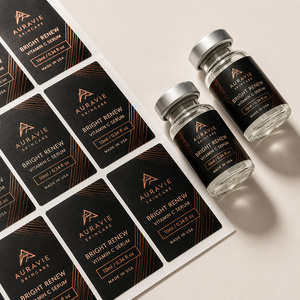 สติกเกอร์ใสแบบกำหนดเอง กันน้ำ ฉลากโลโก้ใสสำหรับบรรจุภัณฑ์ขวด - Product Image 1
