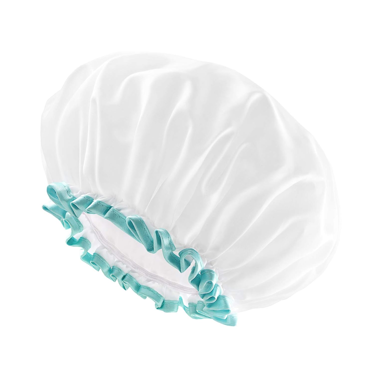 Dentelle blanche + bleue (M)