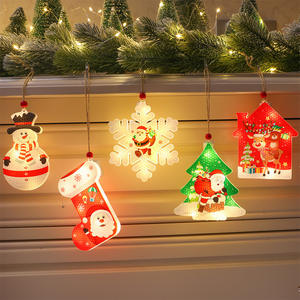 Hot-Selling Festive Christmas Decorations <b>Window</b> Night <b>Lights</b> Bar Shop Holiday Tree Pendants Scene Layout Supplies for Christmas - Product Image 1