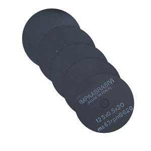 Disques de coupe métallographiques en oxyde d'aluminium 125mm de diamètre 20mm Trou 1 an de garantie Personnalisable OEM Support Made Italy - Product Image 3