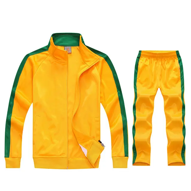 Dropshipping Design Custom Men's Sweatsuit Side Stripe Children's Sports Training Jogging Suit Tracksuit
