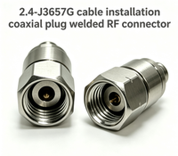 Connecteur coaxial RF mâle à souder 2.4-J3657G DC~50GHz 50Ohm, adapté aux câbles micro-ondes semi-rigides et semi-flexibles 3657