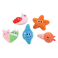 Peluche mignonne en forme de cœur d'étoile de mer, jouet sonore anti-stress résistant aux déchirures pour chiot, idéal pour la dentition et les animaux de compagnie