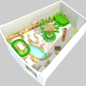 Set di Mobili per Asilo Nido e <span class=keywords><strong>Scuola</strong></span> Materna con Libreria a Forma di Treno e Tema Giardino e Fattoria per Bambini - Product Image 6