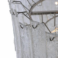 Lampe en cristal de luxe faite à la main, lustre rond ovale en verre pour salle à manger, villa