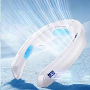 Ventilador de Cuello, Aire Acondicionado Portátil, 100 Velocidades, Enfriamiento Rápido, Pantalla Digital, Recargable por USB, Capacidad de 4000 mAh, Ventiladores Portátiles - Product Image 1