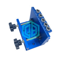 Gabarit de perçage en aluminium à 5 trous amélioré pour le travail du bois Gabarit oblique industriel pour bricolage Outils à main OEM personnalisés Gabarit de perçage de poche