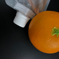 Sachet de recharge transparent de qualité alimentaire emballage plastique PE pochette debout avec bec verseur pour jus boisson bière