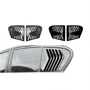 For BMW Louvered Triangular Window Stickers Piano Black Carbon Fiber Texture 2011-2019 Adhesive <b>Car</b> <b>Decals</b> - Product Image 3