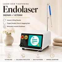 980nm + 1470nm Endolaser Facial Lifting Fiber Lipolysis Fat Réduire Beauty Machine