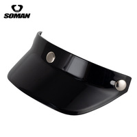 Bord de casque de moto, casque rétro de moto, pare-soleil à trois boutons, casque prince, bord de casque de vol
