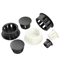 Bouchon de trou en nylon, cache-trou de vis en plastique, bouton rond noir et blanc, bouchon de trou à clipser en nylon et plastique