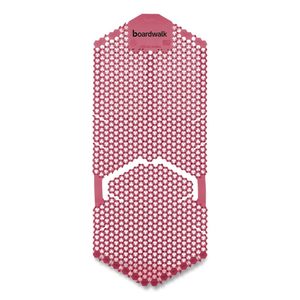 Protectores de urinario verticales rojos con aroma a manzana especiada Boardwalk, paquete de 6, desodorizantes de doble cara que reducen salpicaduras y frescan por 60 días - Product Image 3
