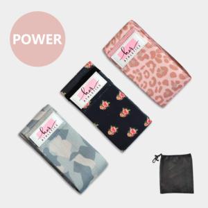 Bandes de hanches avec 3 niveaux de résistance | Bandes de fesses antidérapantes en tissu pour les Squats et les fentes | Comprend un sac de transport en filet gratuit - Product Image 1