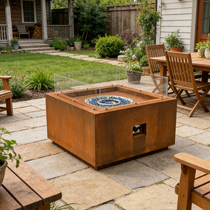 Stufa a Gas Ecologica per Esterni, Bruciatore a Cubo per Patio con Combustibile <span class=keywords><strong>Bioetanolo</strong></span> per Giardino o Cortile - Product Image 1