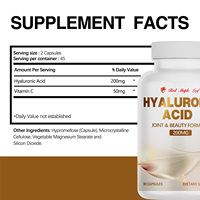 Capsules d'acide hyaluronique haute puissance, non OGM, favorisent le confort des articulations, l'hydratation de la peau et la nutrition des cheveux et des ongles