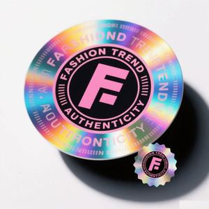 Etiqueta Adhesiva Redonda Pequeña Holográfica Cosmética Profesional Personalizada con Característica Antifalsificación - Product Image 4