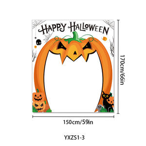 Benutzer definierte Halloween PVC Tür Banner Hintergrund Fabrik Festival Festival Tür Dekoration - Product Image 4