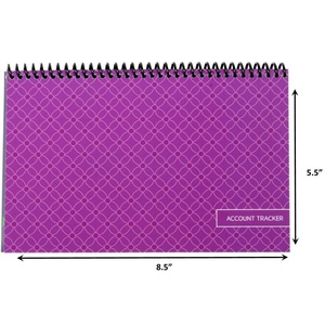 Registrador de Tarjetas de Débito y Chequeras, Color Morado, Formato Ancho, para Control de Cuentas - Product Image 4