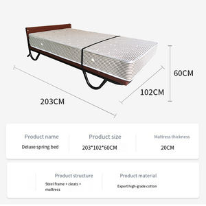 <span class=keywords><strong>Letto</strong></span> Pieghevole Moderno in Metallo e Tessuto, Stile Loft per Camere d'Albergo, Appartamenti, Case Vacanza, Ostelli, Camera da <span class=keywords><strong>Letto</strong></span> - Product Image 5