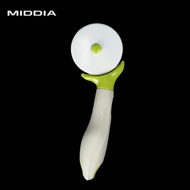 MIDDIA PIZZA CUTTER PPハンドルケーキナイフセラミックピザホイール