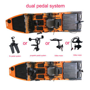 Kayak da Pesca Elettrico a Pedali da 3,85 m per 1 Persona, in HDPE, con Portacanna Girevole, Barca per Pescatori a Mani Libere per Oceano - Product Image 3