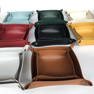 Organizzatore di archiviazione portatile per ingresso Catchall vassoio per gioielli in pelle PU vassoio per cameriere per uso quotidiano - Product Image 4