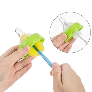 Multi Colors Custom Brush Cleaner Small Baby Nipple Bottle Cleaning Brushes