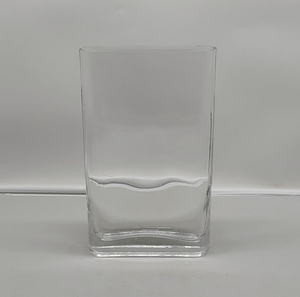 Florero de cristal Rectangular transparente soplado a mano, moderno, elegante, para sala de estar, centro de mesa decorativo - Product Image 2