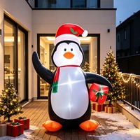 Décorations de Noël gonflables pour jardins extérieurs avec lumières LED pour une ambiance festive