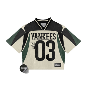 Maillot de basketball/football pour <span class=keywords><strong>homme</strong></span> imprimé sur mesure de haute qualité, col en V oversize, coupe courte et carrée, manches courtes, en maille 100 % polyester - Product Image 2