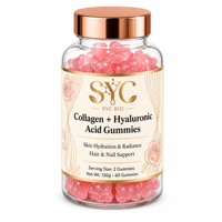 Gummies SYC BIO Collagène Acide Hyaluronique Format Pratique 60 Gummies 120g OEM ODM Marque Privée Prix Usine Vente en Gros
