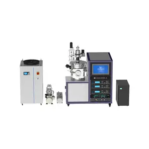 vacuum three target RF magnetron sputtering depositon coating machine with UPS