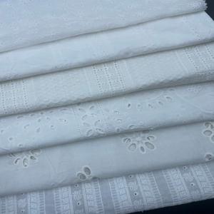Modern 100% <strong>Cotton</strong> Embroidered Fabric Custom Design High Quality White Eyelet for Women's Girls' Weddings <strong>Wear</strong> Organic Woven - Product Image 5