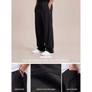 FOXA Men's Casual Baggy Pants Lightweight Wide Leg <b>Lounge</b> Travel Pants Streetwear With Pockets - Product Image 5