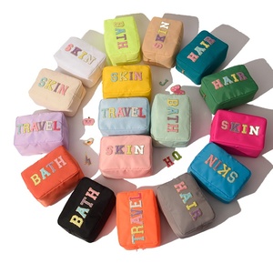 Cá nhân hóa đáng chú ý Chenille Túi mỹ phẩm trường hợp linh hoạt cảm ứng tinh tế nhà vệ sinh Kit rất lớn tractile Túi mỹ phẩm - Product Image 1