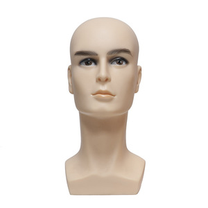 Người đàn ông của nhựa Dummy Head mô hình với tóc giả cho hiển thị kính hat Mũ bảo hiểm hói đầu búp bê cho tóc giả cửa hàng sử dụng - Product Image 5