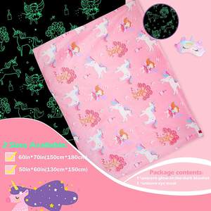 Manta luminosa con diseño de dibujos animados al por mayor, manta de franela fluorescente para niños - Product Image 4