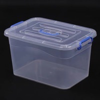 Boîtes de rangement transparentes verrouillables en plastique avec couvercles, 9 L, fournies par une usine chinoise