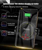 Support de téléphone portable infrarouge à charge rapide personnalisé en usine 10W chargeur sans fil support pour téléphone de voiture