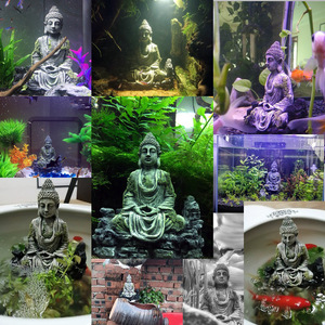 Estátua de aquário para tanque de peixes, ornamentos decorativos pequenos para aquário, estátua de buda antiga, decoração em resina - Product Image 2