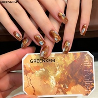 Gel de peinture personnalisé pour dégradé, effet verre ambré rétro, six grilles, pour l'automne et l'hiver