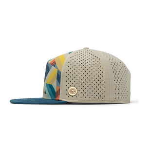 Cappellino Snapback Sportivo Oxford a Blocchi di Colore OEM Merlin, Personalizzabile con Bottone Superiore, Sigillo in Gomma, Fascia Antisudore, Etichetta Tessuta, 6 Pannelli - Product Image 4